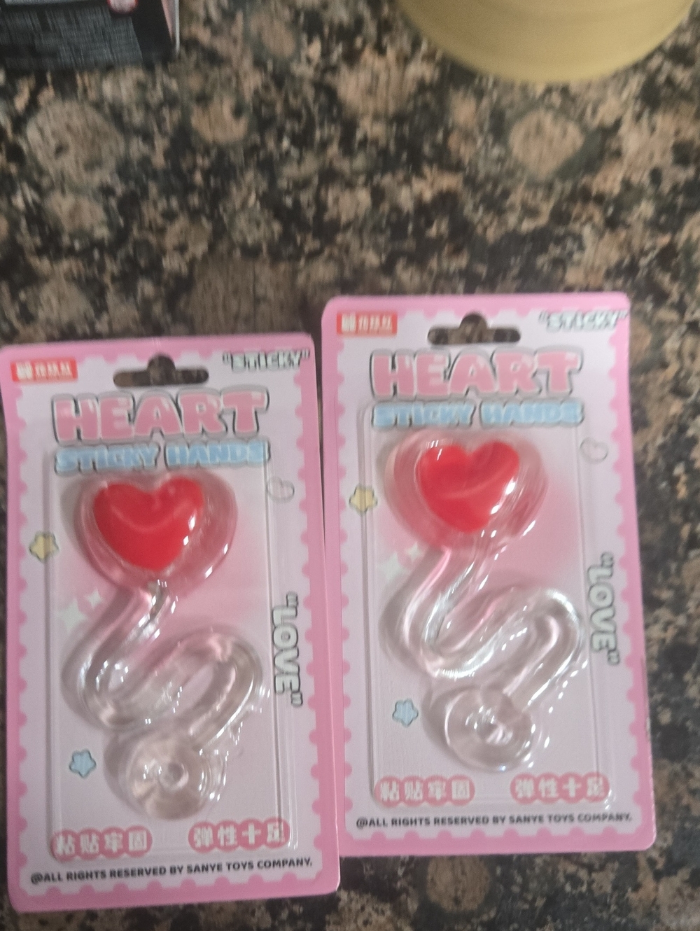 Heart Sticky Hanger - Pink Packaging, Red Heart